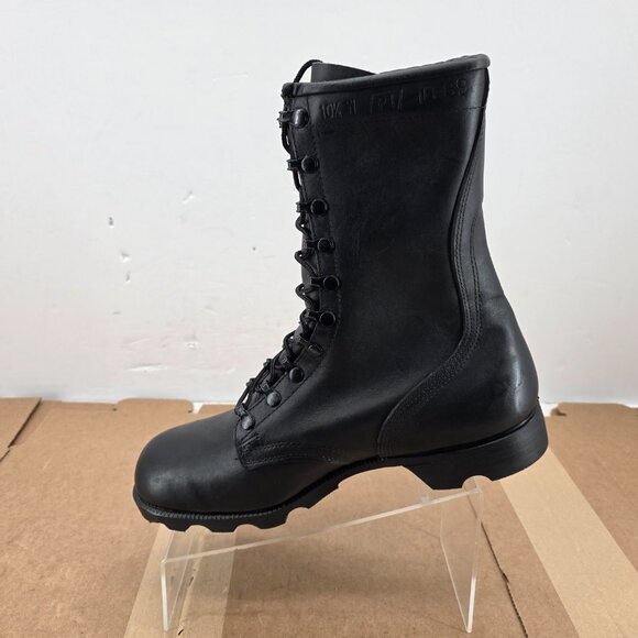 Vintage 1989 PJ RO Search US Air Force Issued Black Leather Combat Boots 10.5 W - Picture 4 of 13